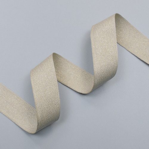 Тесьма репсовая с люрексом, бежевое золото, 25 мм (013493) Тесьма репсовая с люрексом, бежевое золото, 25 мм (013493)