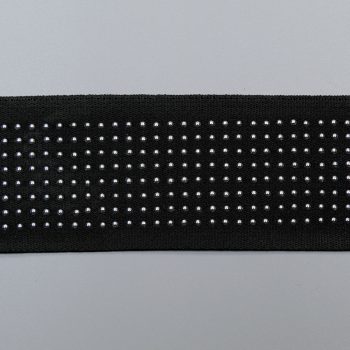 Резинка для пояса, черный с заклепками, 50 мм (013511)