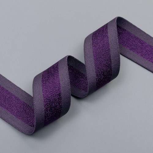 Резинка декоративная, гортензия с фиолетовым, 40 мм (цвет 96) (013512)