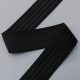 Резинка для пояса, черный с атласными полосками, 50 мм (013514)