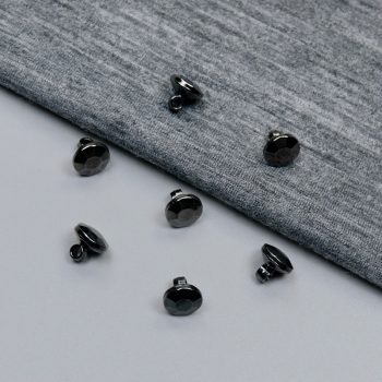Пуговицы пластиковые, темный никель, риволи, 10 мм (013548)