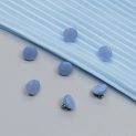 Пуговицы пластиковые, голубые, 10 мм (013562)
