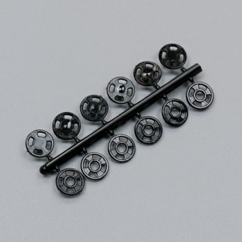 Кнопки пластиковые бельевые, черный, 12 шт, 7 мм (013588)