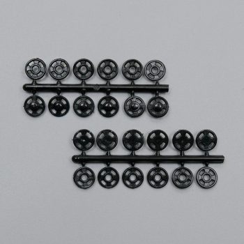 Кнопки пластиковые бельевые, черный, 12 шт, 7 мм (013588)