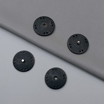 Кнопки пластиковые, черный матовый, 25 мм (013596)