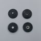 Кнопки пластиковые, черный матовый, 25 мм (013596)