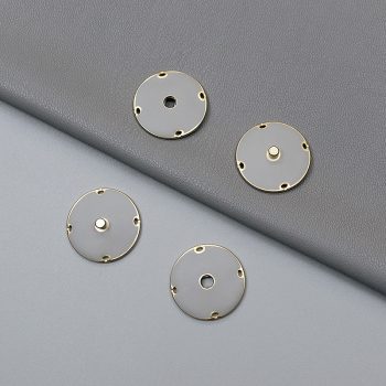 Кнопки металлические, матовый серый, 22 мм (013599)