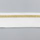 Подвяз трикотажный, молочный с золотой полосой, 3.5х80 см (013618)
