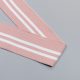 Подвяз трикотажный, пыльно розовый с белой полосой, 6х80 см (013620)