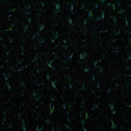 Букле пальтовое с ворсом, сине-зеленый на черном (013705)