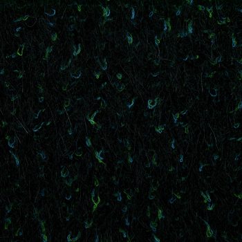 Букле пальтовое с ворсом, сине-зеленый на черном (013705)