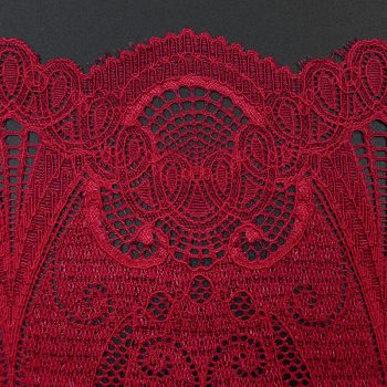 Кружево эластичное, клин — азалия (lauma 1179), 19.5 см, уценка (013786)