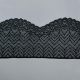 Кружево эластичное, волна — черный, фестон на одну сторону (lauma 170), 19 см (013797)