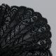 Кружево эластичное, волна — черный, фестон на одну сторону (lauma 170), 19 см (013797)
