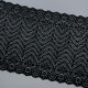 Кружево эластичное, волна — черный (lauma 170), 22 см (013799)