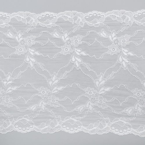 Кружево эластичное, тонкое молочное (lauma 004), 23 см (013807) Кружево эластичное, тонкое молочное (lauma 004), 23 см (013807)