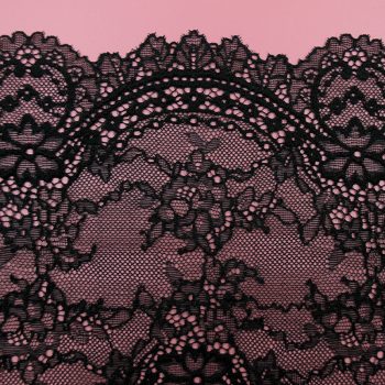 Кружево эластичное, черный шантильи (lauma 170), 18 см (013825) Кружево эластичное, черный шантильи (lauma 170), 18 см (013825)