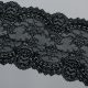 Кружево эластичное, черный шантильи (lauma 170), 18 см (013825)