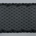 Кружево эластичное, черные мушки на сетке (lauma 170), 17 см (013840)