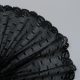 Кружево эластичное, черные мушки на сетке (lauma 170), 17 см (013840)