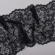 Кружево эластичное, черная крупная сеточка (lauma 170), 25 см (013844)