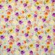 Штапель вискозный, цветы на бежевом пье-де-пуле (013864)