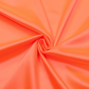 Атлас-стрейч костюмный, оранжевый неон (013897)