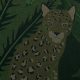 Сатин-стрейч хлопковый, гепарды на темно-зеленом (013921)