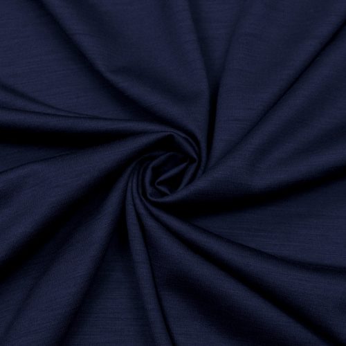 Трикотаж тонкий шерстяной, темно-синий меланж (013990)