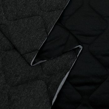 Ткань курточная стеганая, черный-серый (014029)