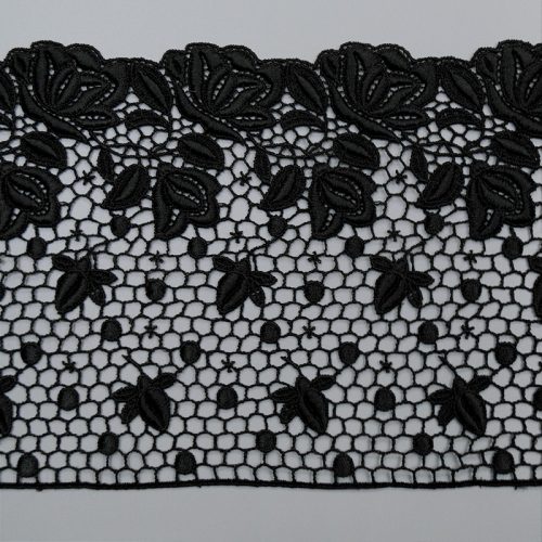 Кружево-макраме, цвет черный, 15.5 см (014031)