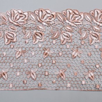 Кружево-макраме, пыльный розовый, 15.5 см (014032)