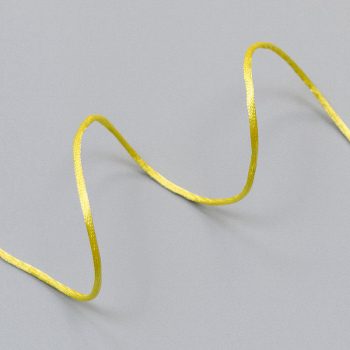 Шнур атласный круглый, 2 мм, желтый (014120)
