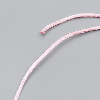 Шнур атласный круглый, 2 мм, светло-розовый (014124)