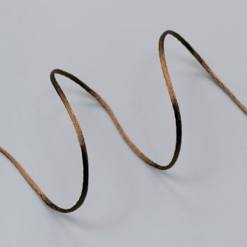 Шнур атласный круглый, 2 мм, коричневый (014134)