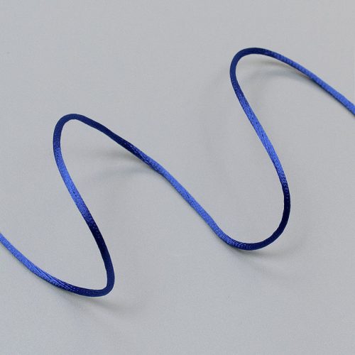 Шнур атласный круглый, 2 мм, синий (014136)