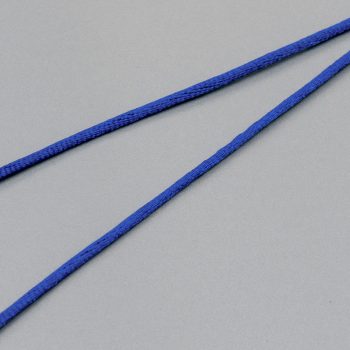 Шнур атласный круглый, 2 мм, синий (014136)