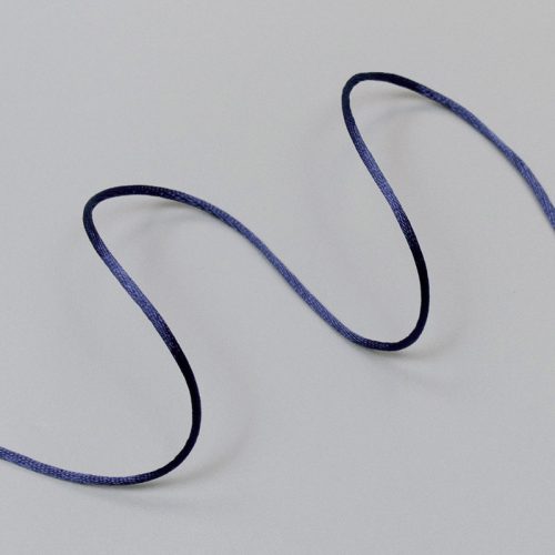 Шнур атласный круглый, 2 мм, темно-синий (014137)
