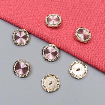 Пуговицы металлические, золото - розовый, 23 мм (014168)