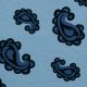 Крепдешин шелковый, пейсли на голубом (014186)