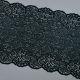 Кружево эластичное с вискозой, черный с серым, 23 см, уценка (ILUNA) (014207)