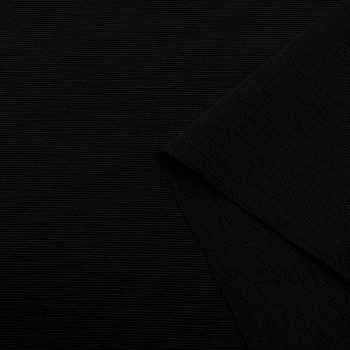 Трикотаж джерси шерстяной, цвет черный (014322)