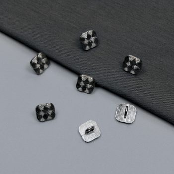 Пуговицы металлические, серебряный меандр, 11 мм (014392)