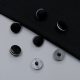 Пуговицы пластиковые, черный с белым абажуром, 18 мм (001802)