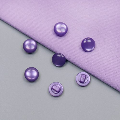 Пуговицы пластиковые, фиолетовый, 12 мм (003692)