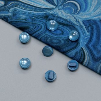 Пуговицы пластиковые, сине-бирюзовый, 10 мм (003705)