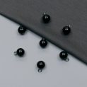 Пуговицы пластиковые, черный, 10мм (004008)