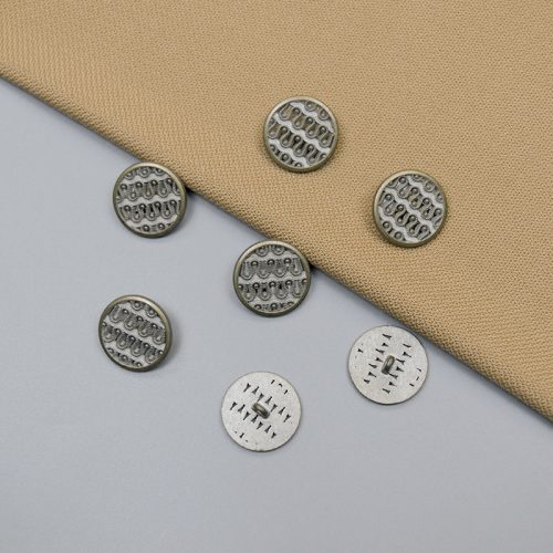 Пуговицы металлические, состаренное серебро и латунь, 20 мм (004913)