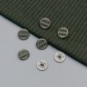 Пуговицы металлические, состаренное серебро, 15 мм (004914)