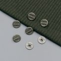 Пуговицы металлические, состаренное серебро, 15 мм (004914)